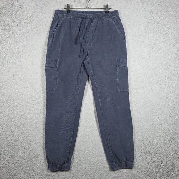Prana Jogger Pants Womens SIze Medium Washed Blue Lost HWY Slim Fit Corduroy - Picture 1 of 13